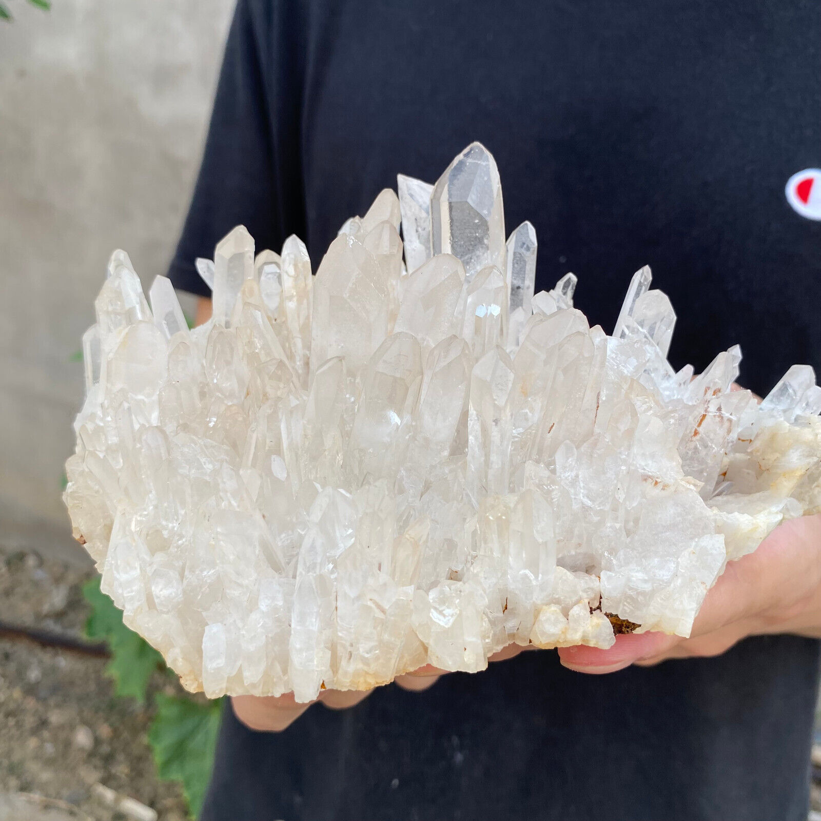 2.1lb Large Natural Clear White Quartz Crystal Cluster Rough Healing Specimen