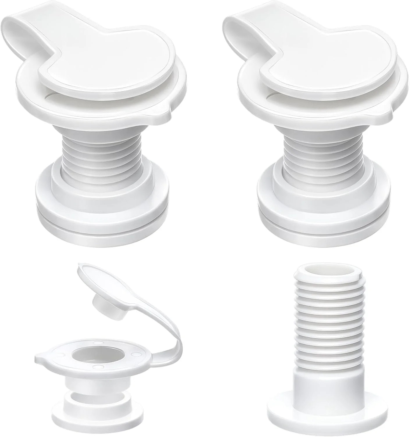 3 Sets Cooler Drain Plug Replacemen for Coolers Cooler Plug 1.5 Inch Whi