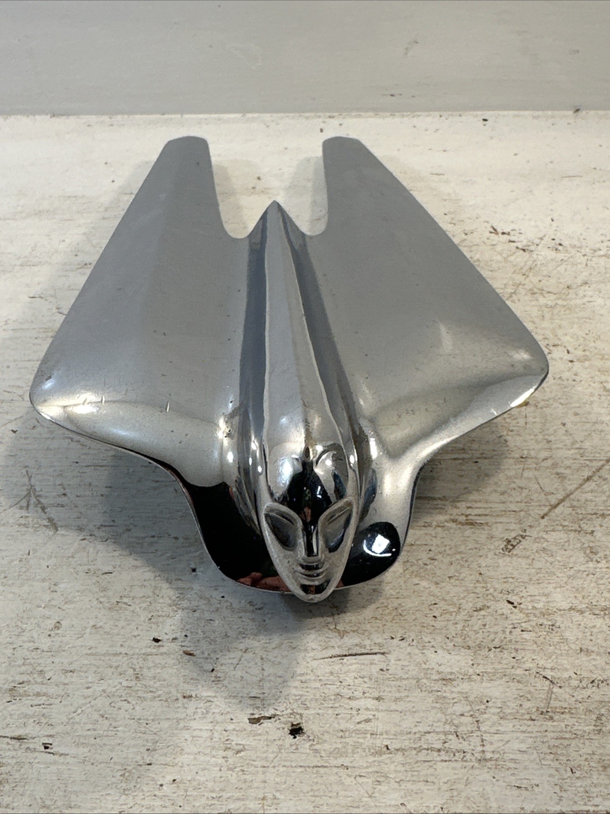 Great OEM GM 1460581 1950s Cadillac Flying Lady Goddess Chrome Hood Ornament