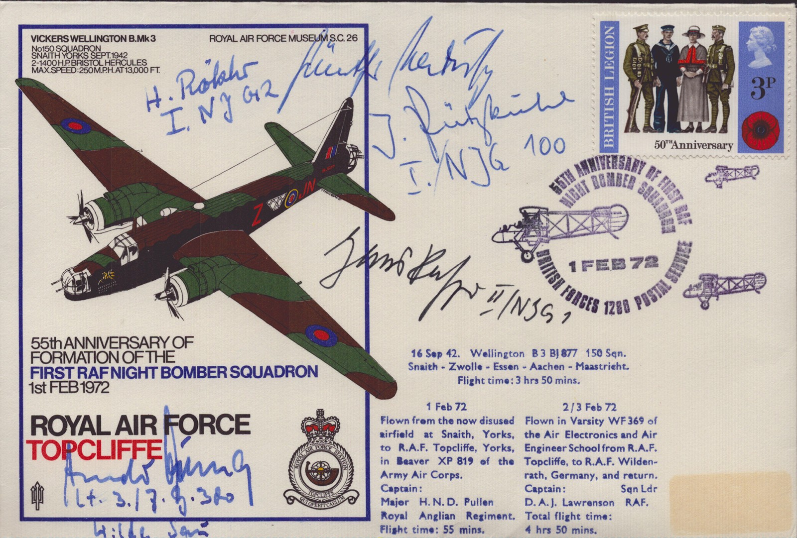 ARNOLD DORING - COMMEMORATIVE ENVELOPE SIGNED WITH CO-SIGNERS