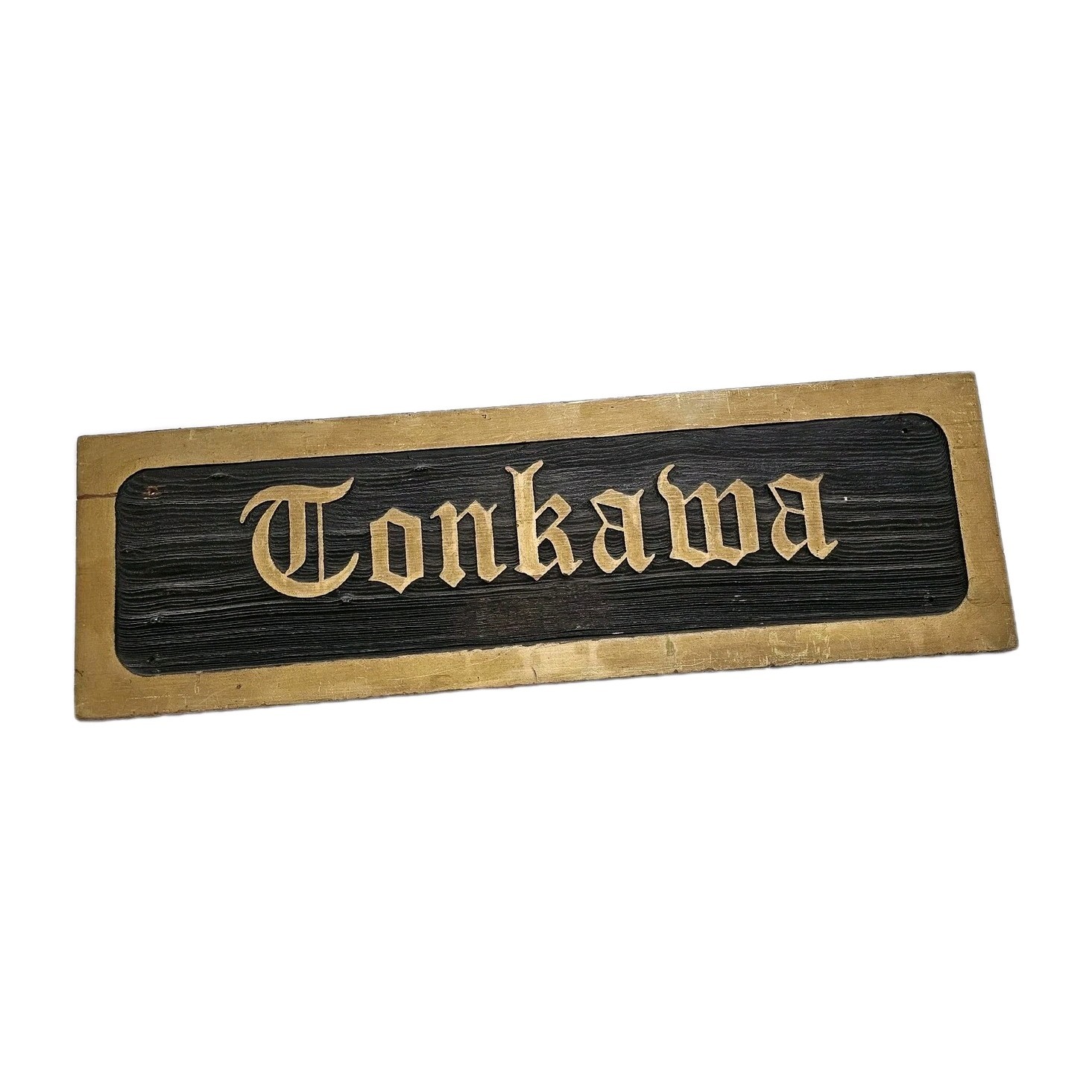 Vintage Tonkawa Tribe Sign Wood 36