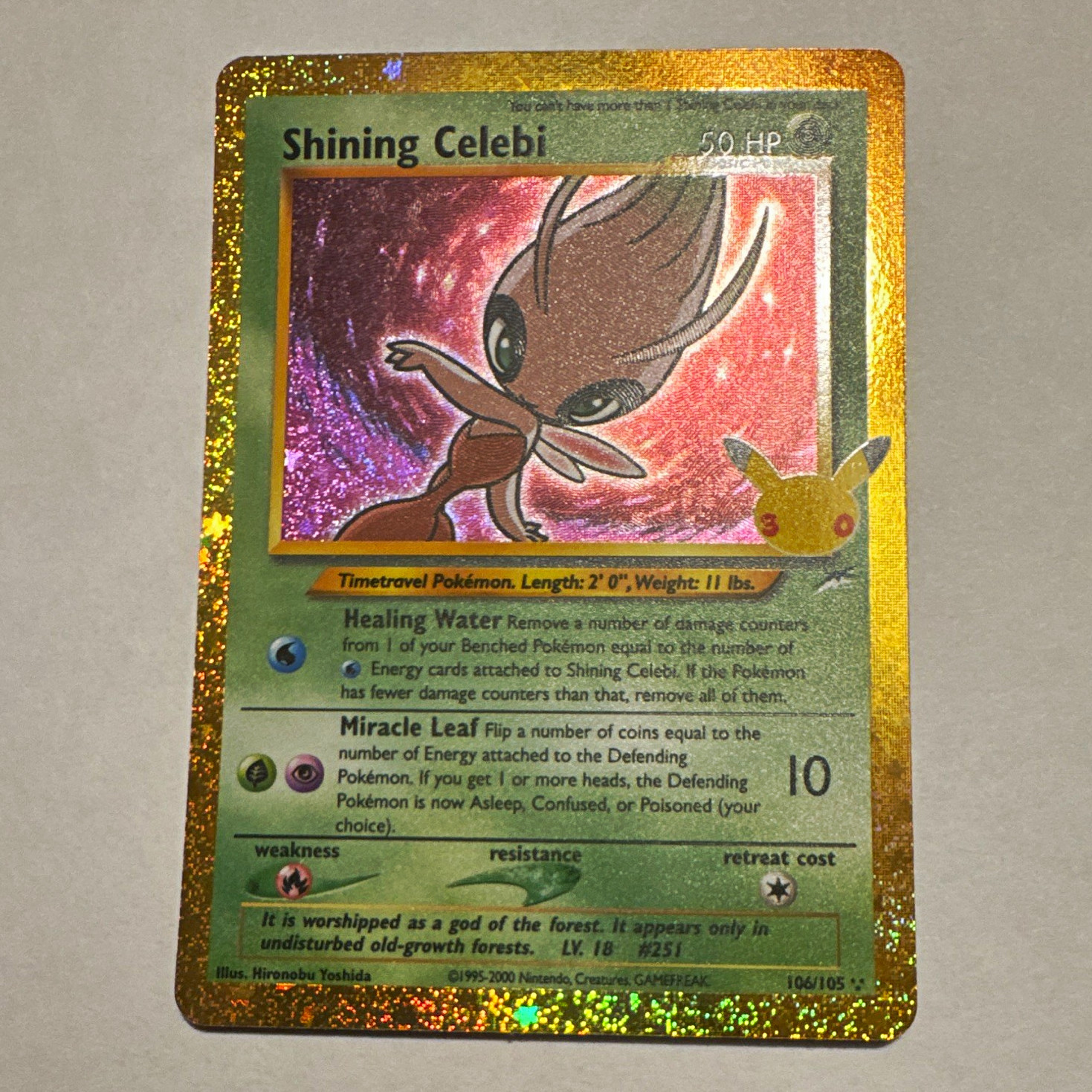 Pokémon 30th celebration Shining Celebi 106/105 Holo shining celebi Pokémon 30th celebration Shining Celebi 106/105 Holo shining celebi