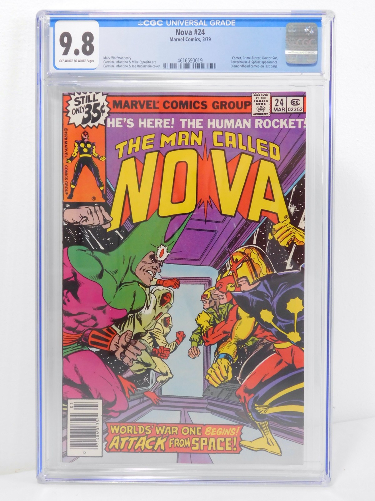 1979 Nova #24 CGC 9.8 Marvel Comics Diamondhead Cameo Comet Crime-Buster App
