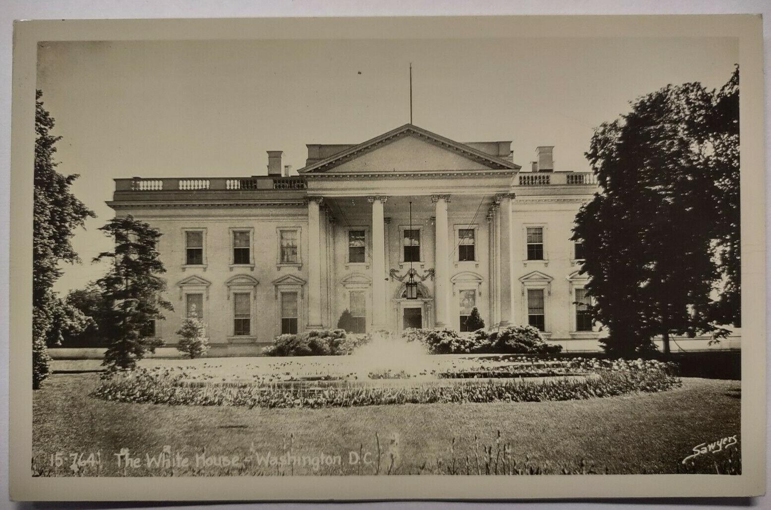 White House Washington DC RPPC Real Photo Postcard Sawyers