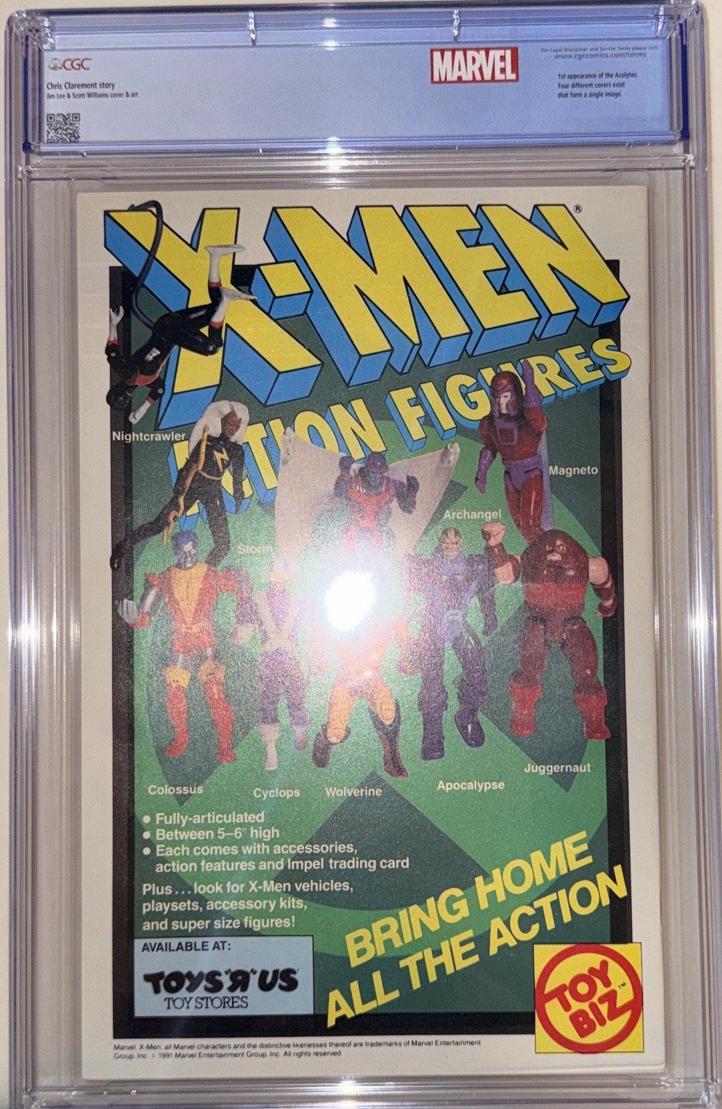 X-Men #1 CGC 9.6 Marvel Comics 1991 Wolverine Cyclops Acolytes Jim Lee Key Issue X-Men #1 CGC 9.6 Marvel Comics 1991 Wolverine Cyclops Acolytes Jim Lee Key Issue