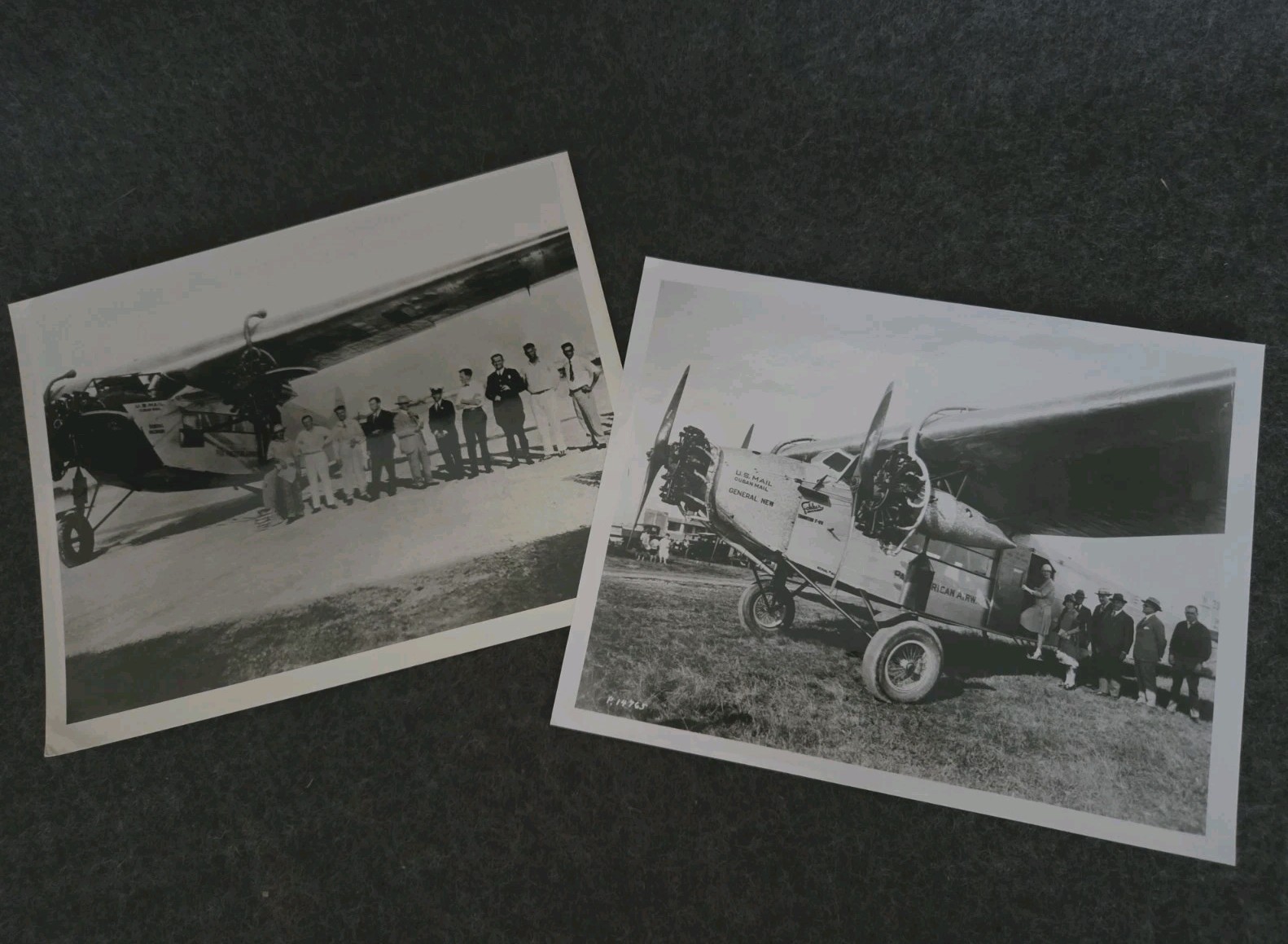 Vintage 1977 Pan Am 50th Anniversary Press Photos Lot of 2 Fokker F-7 Trimotor