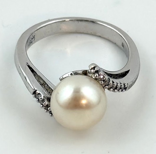 Vtg 925 Sterling Silver Feminine Modernist Statement Ring Sz 7