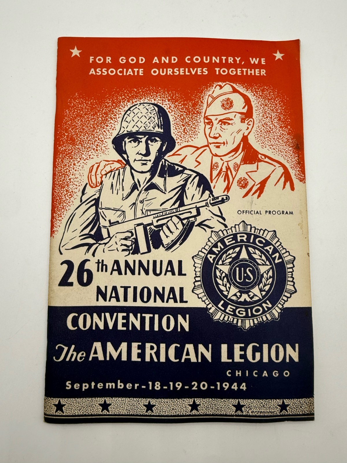 1944 American Legion National Convention Chicago Official Program FDR WWII