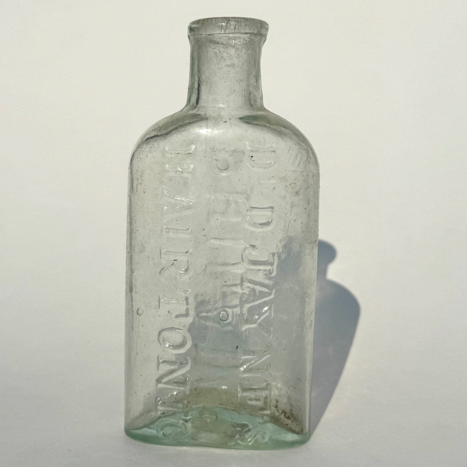 Open Pontil DR JAYNE’S HAIR TONIC / PHILAD. Early American quack medicine bottle