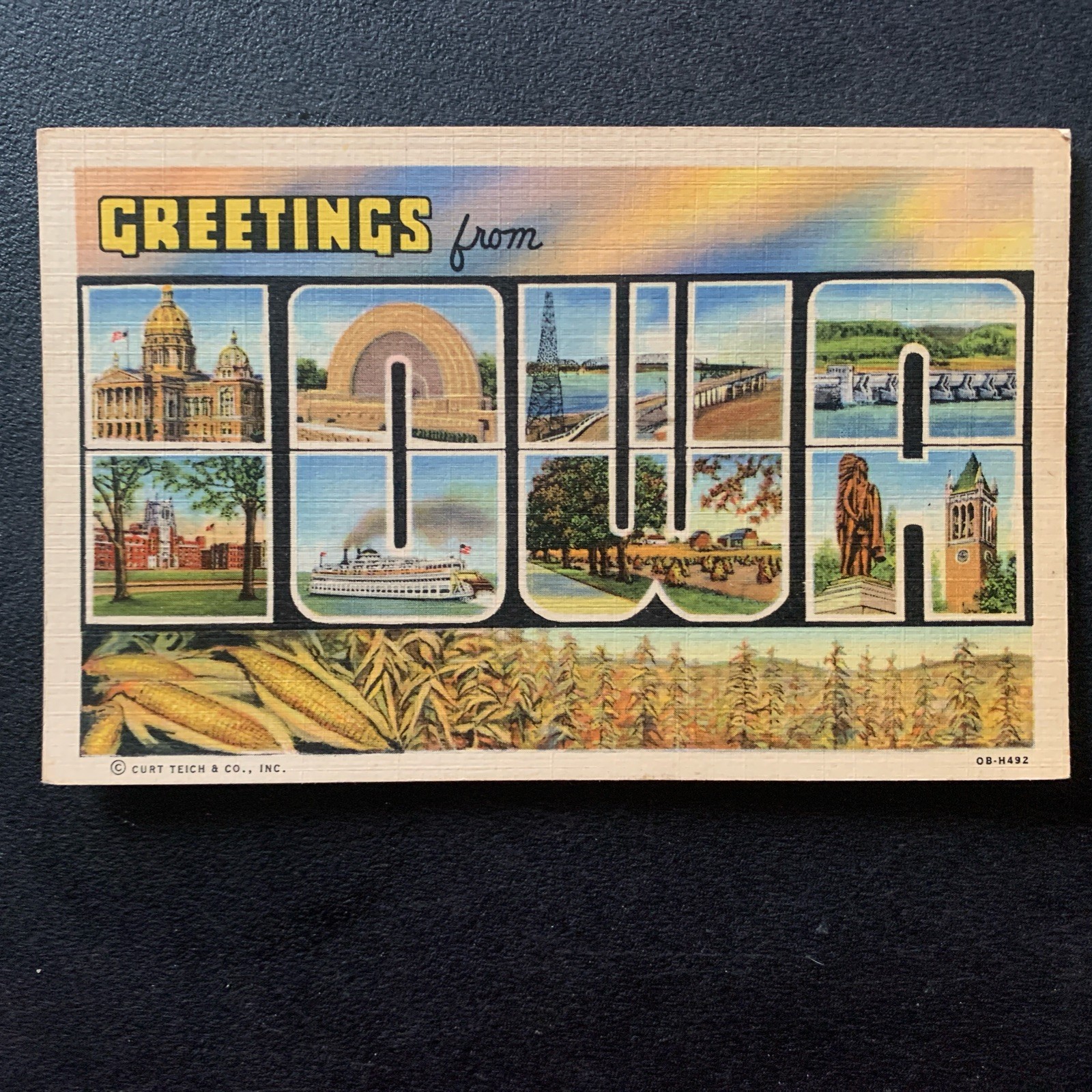 Vintage Postcard Greetings From Iowa Vintage Postcard Greetings From Iowa