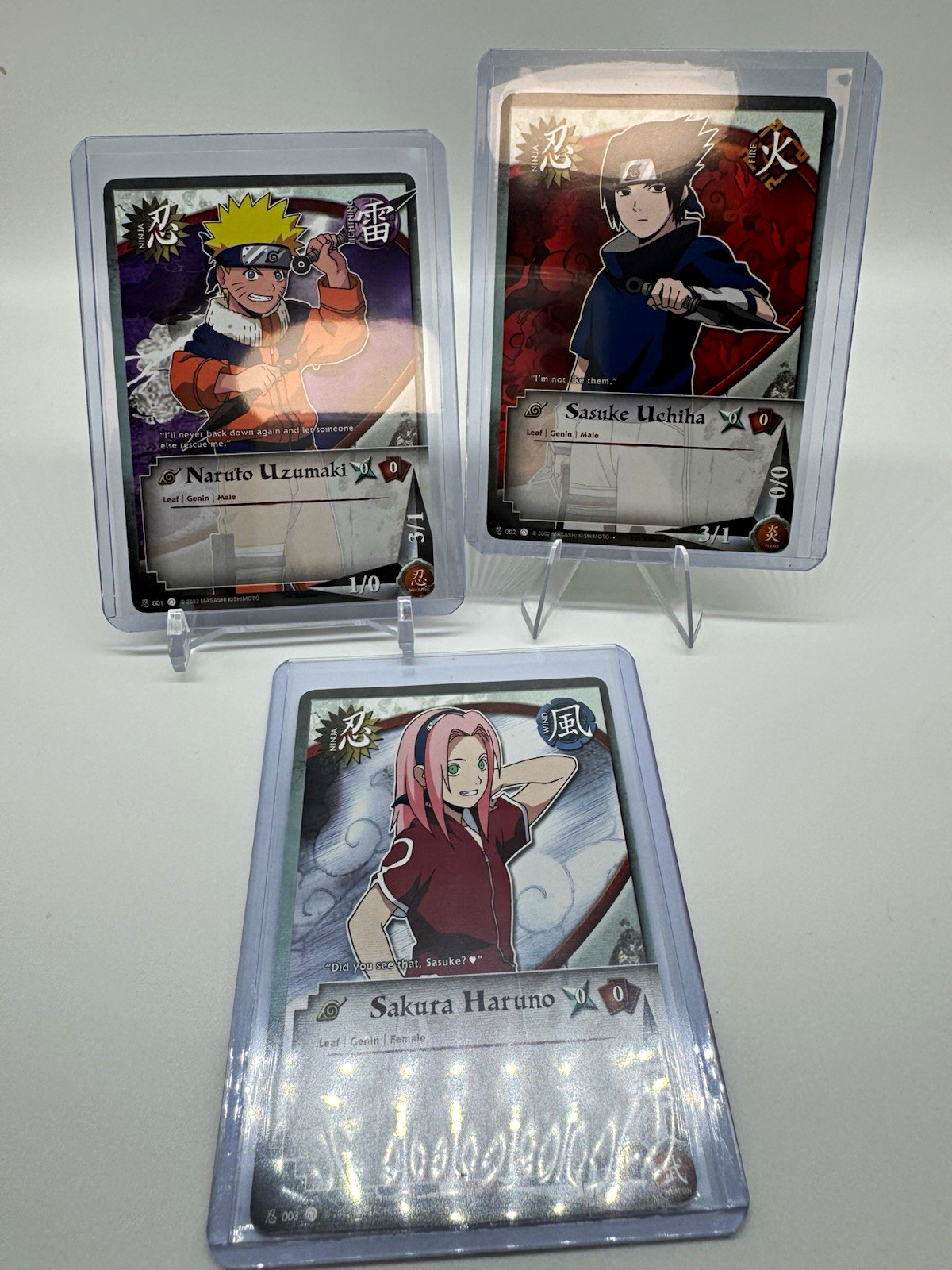 Bandai Naruto Path To Hokage CCG 1st Edition Lot Naruto, Sasuke, Sakura Non Holo Bandai Naruto Path To Hokage CCG 1st Edition Lot Naruto, Sasuke, Sakura Non Holo