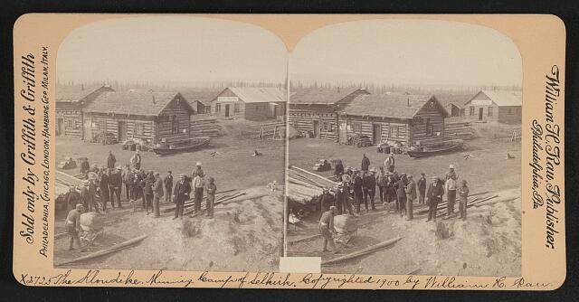 Photo:Selkirk Klondike Mining Camp 1900 Gold Rush Alaska Stereoview