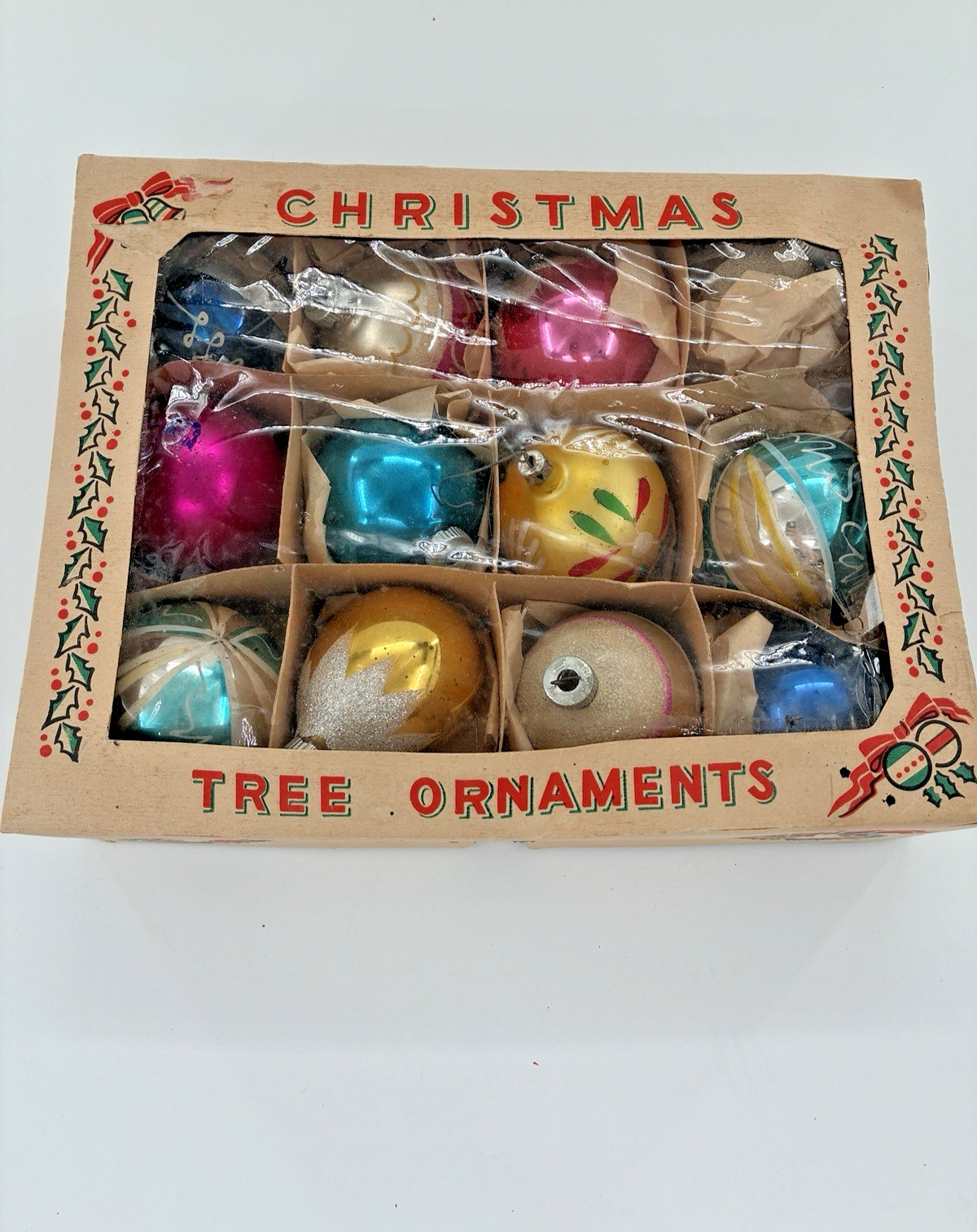 Vintage Hand Blown Mercury Glass Christmas Ornaments Painted German Poland USA