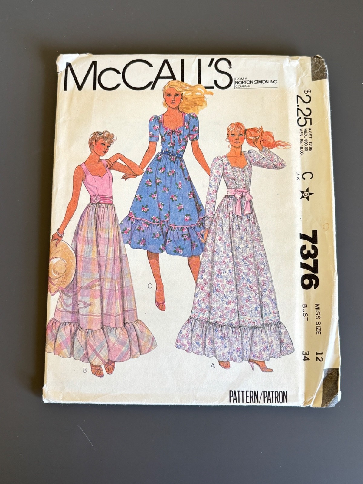 vintage 70s 80s McCalls Gunne Sax style dress and skirt sewing pattern
