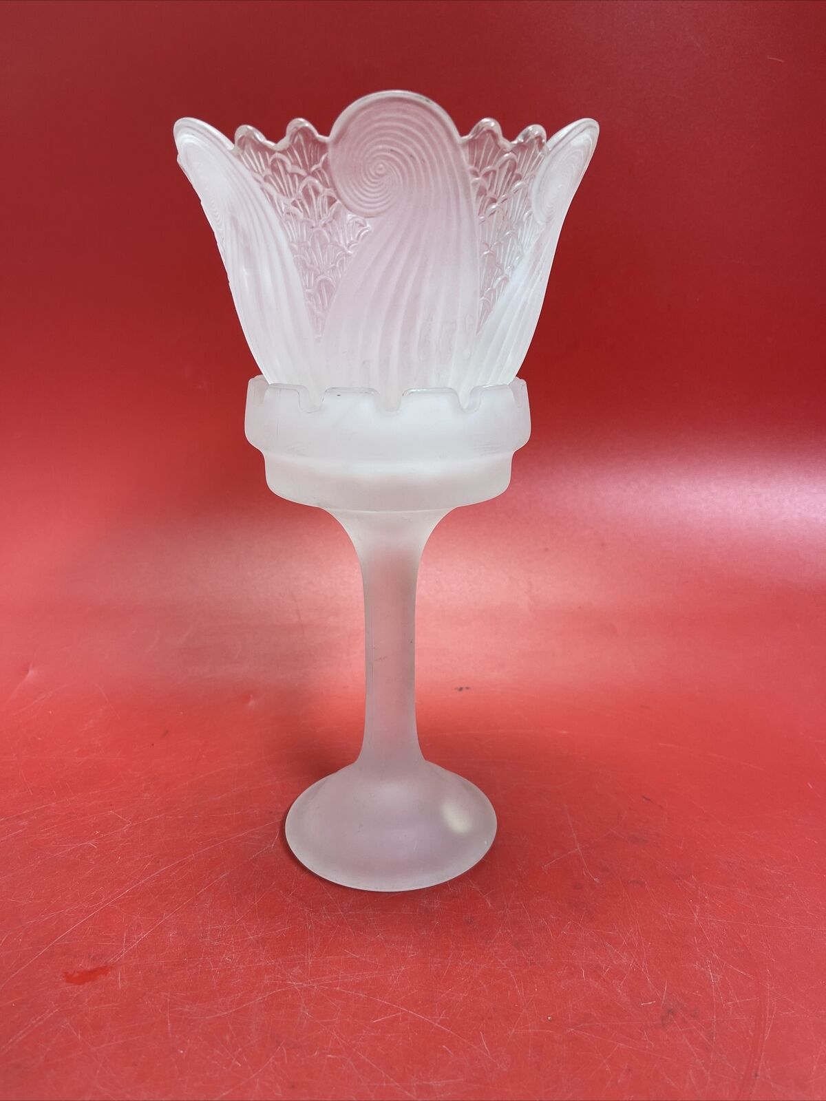 Vintage Partylite CLAIRMONT TEALIGHT LAMP Frosted Glass candle holder