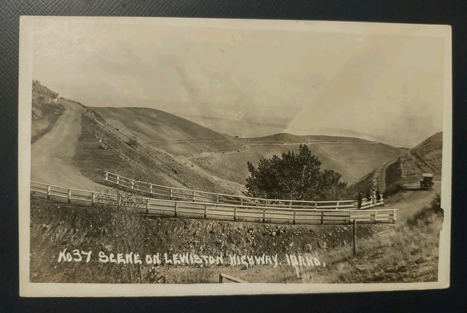 1920s Scene On Lewiston Highway Idaho #37 Real Photo Postcard ID RPPC Unused