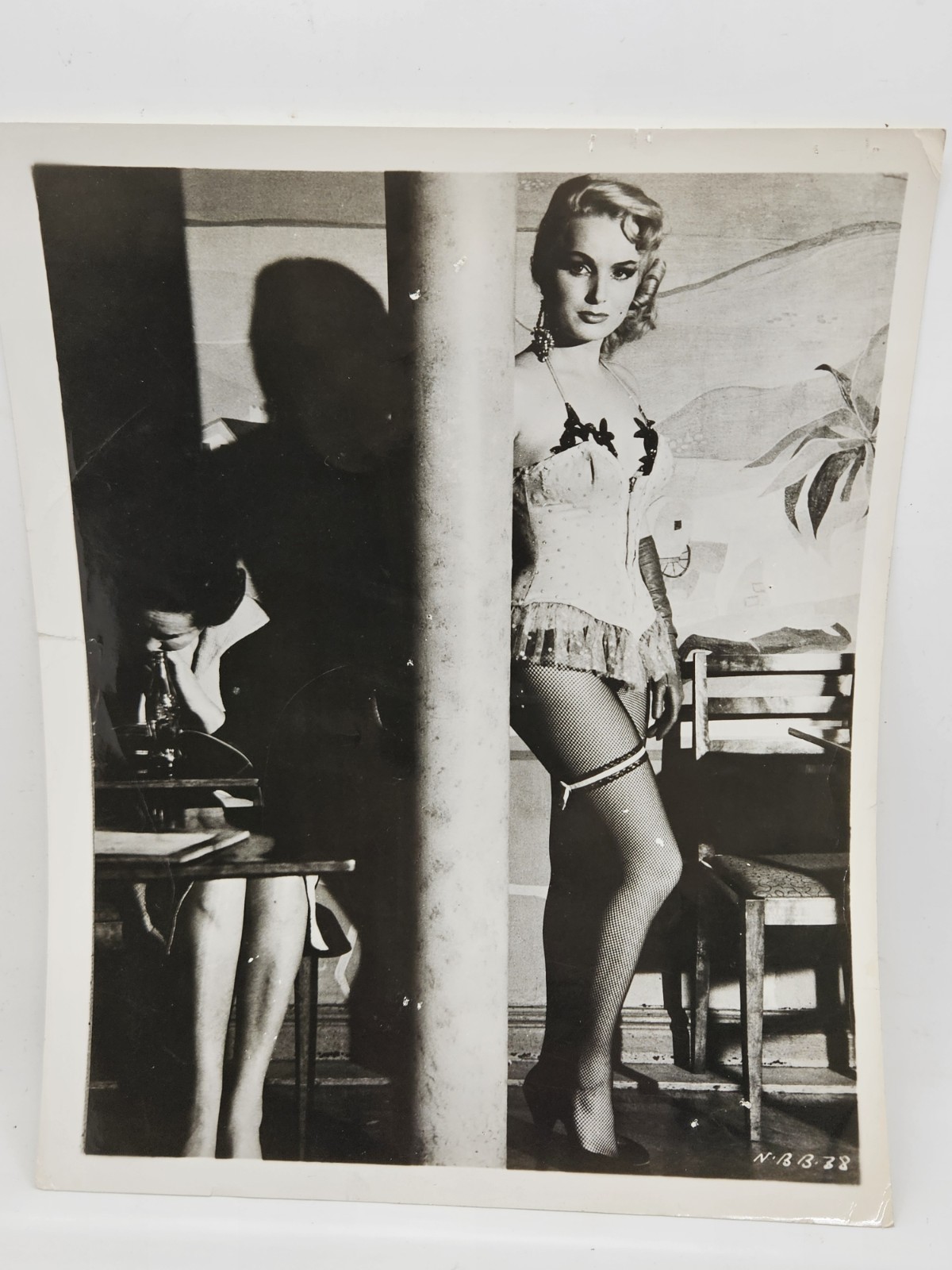 Vintage Original 1950's Cheesecake Exotic Lingerie B&W Photo Photograph 8x10