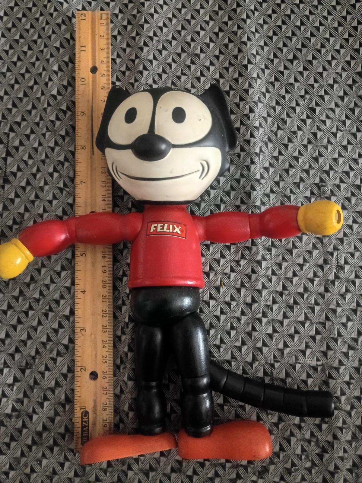 Antique Felix Wooden Felix the Cat Toy, 1930s-40s, Cartoon Icon