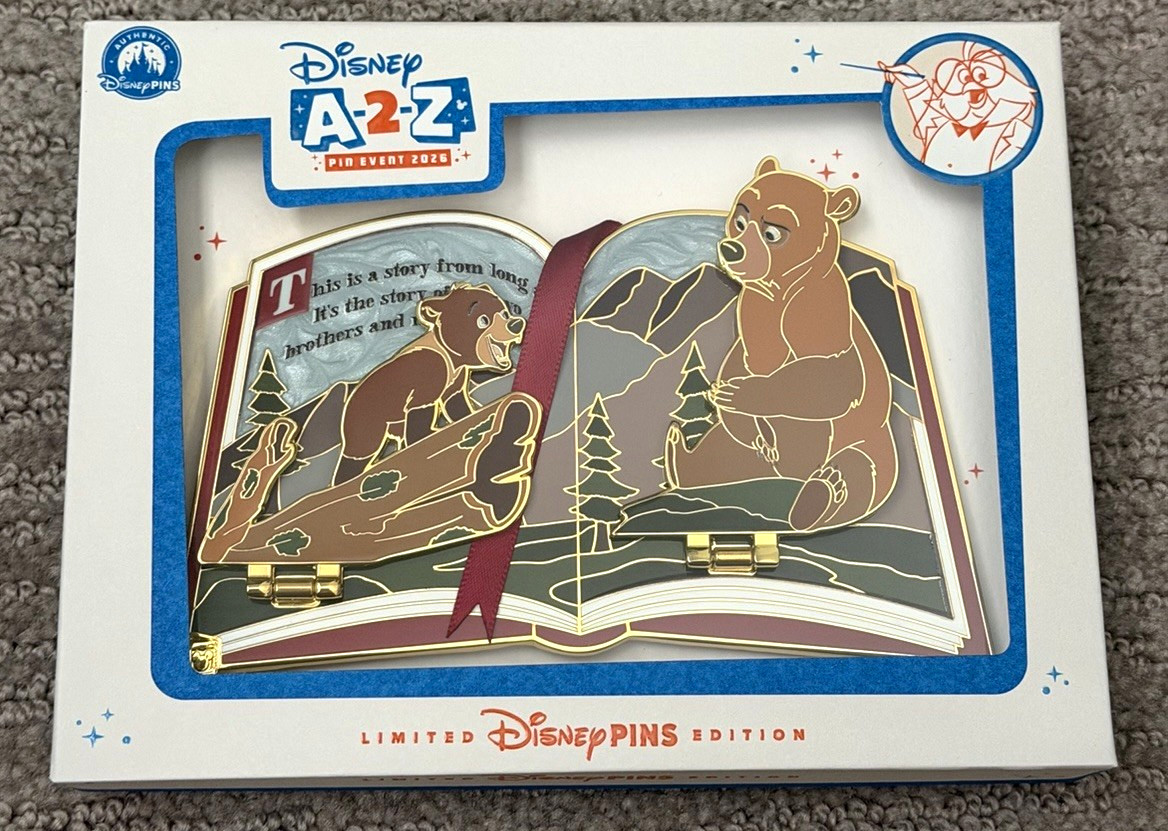 2026 A2Z Disney Event Pop-up Books Brother Bear LE 500 Jumbo Pin 2026 A2Z Disney Event Pop-up Books Brother Bear LE 500 Jumbo Pin