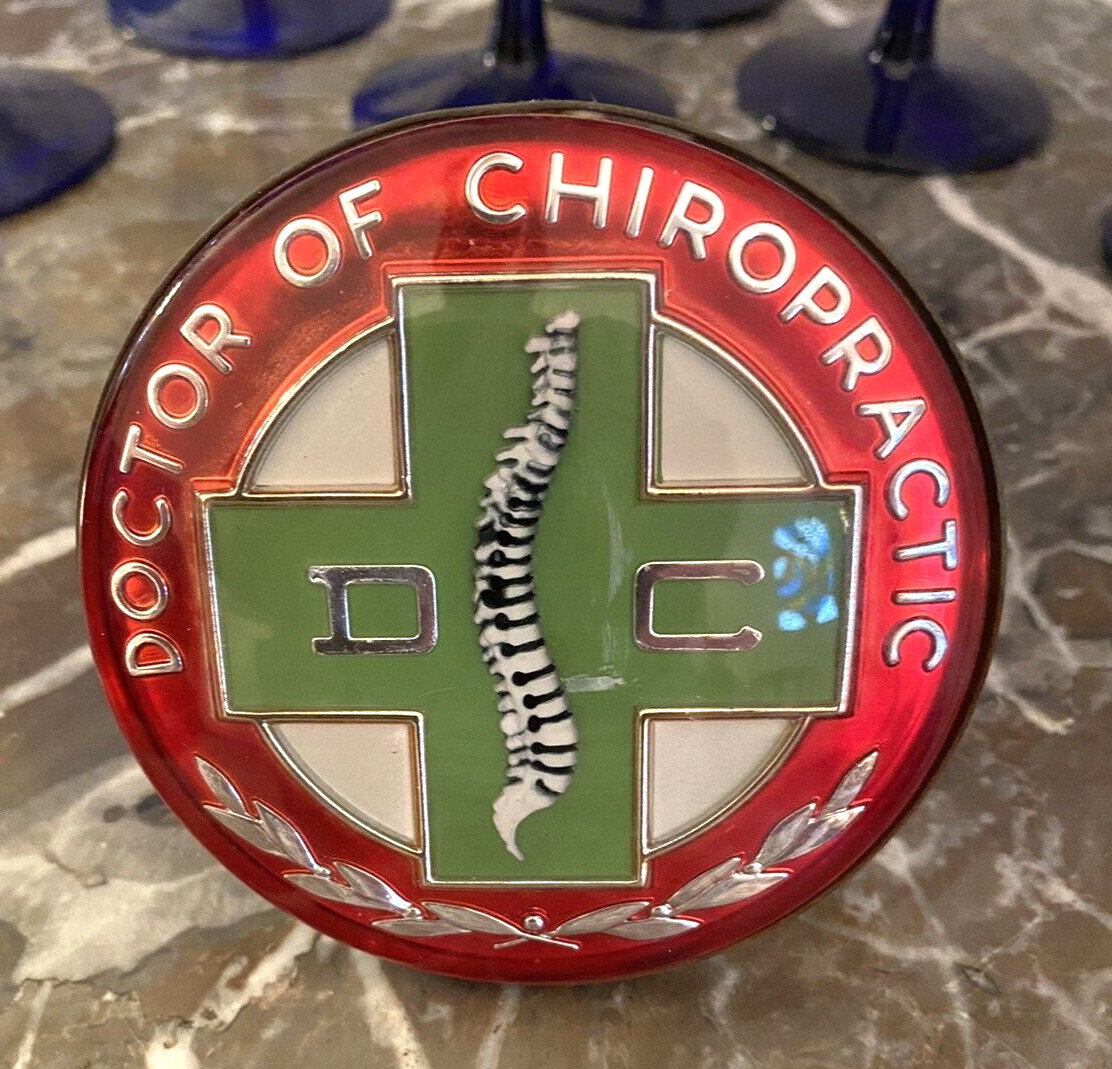 VINTAGE DOCTOR DR OF CHIROPRACTIC CHIROPRACTOR LICENSE PLATE TOPPER GALVANIZED
