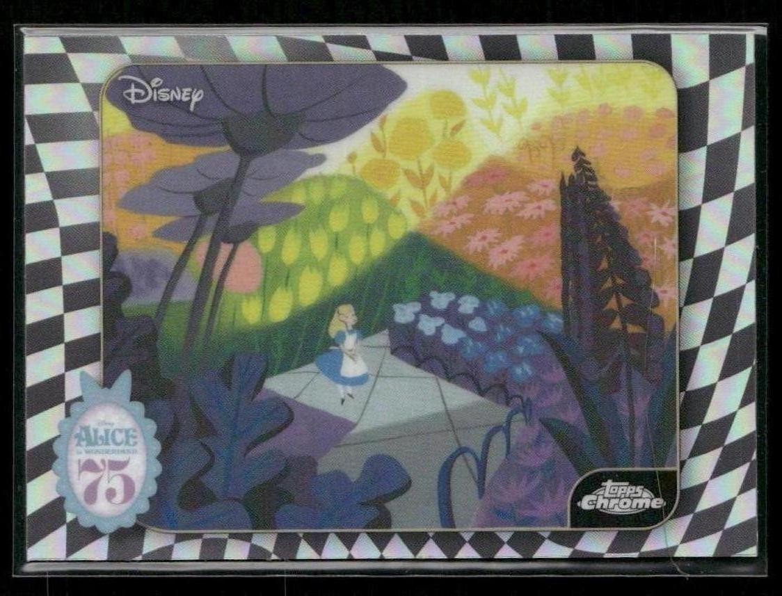 2026 Topps Chrome Disney A Garden of Flowers #AW-3 Alice In Wonderland