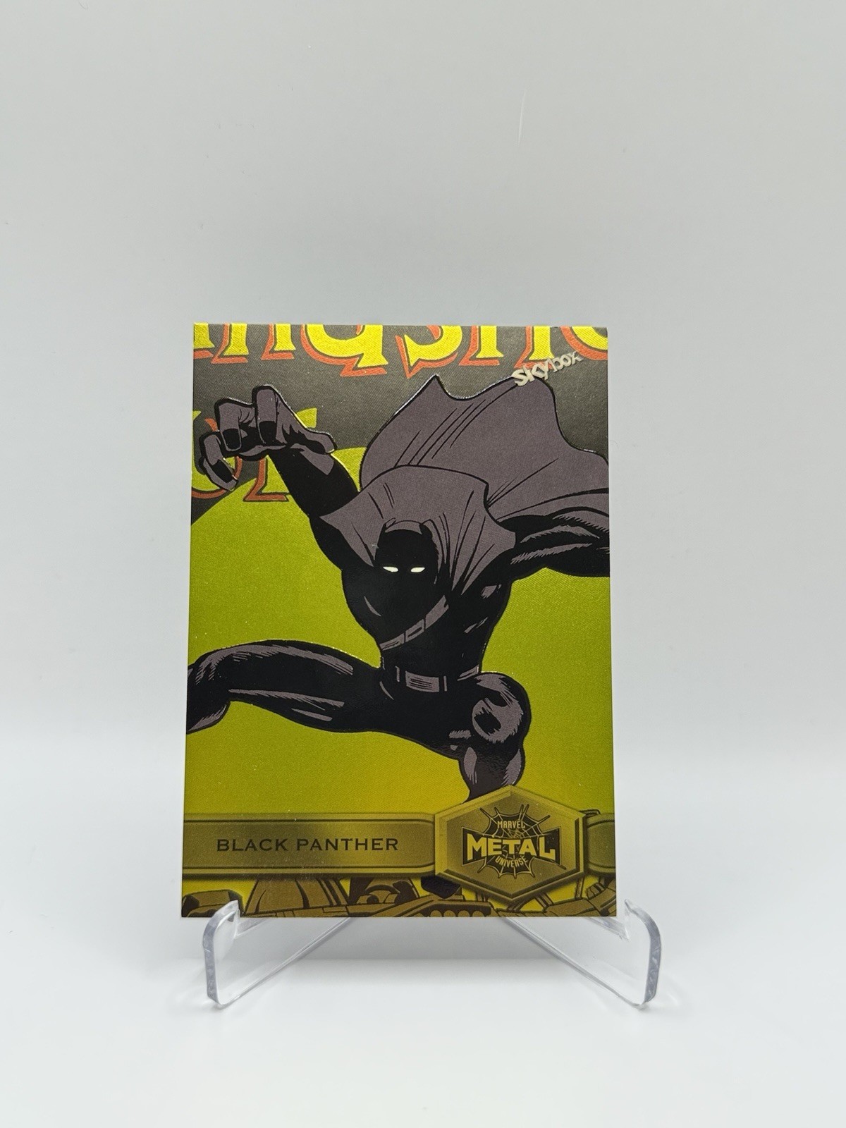 2021 Skybox Marvel Metal Universe Spider-Man - Yellow Foil - Black Panther #111