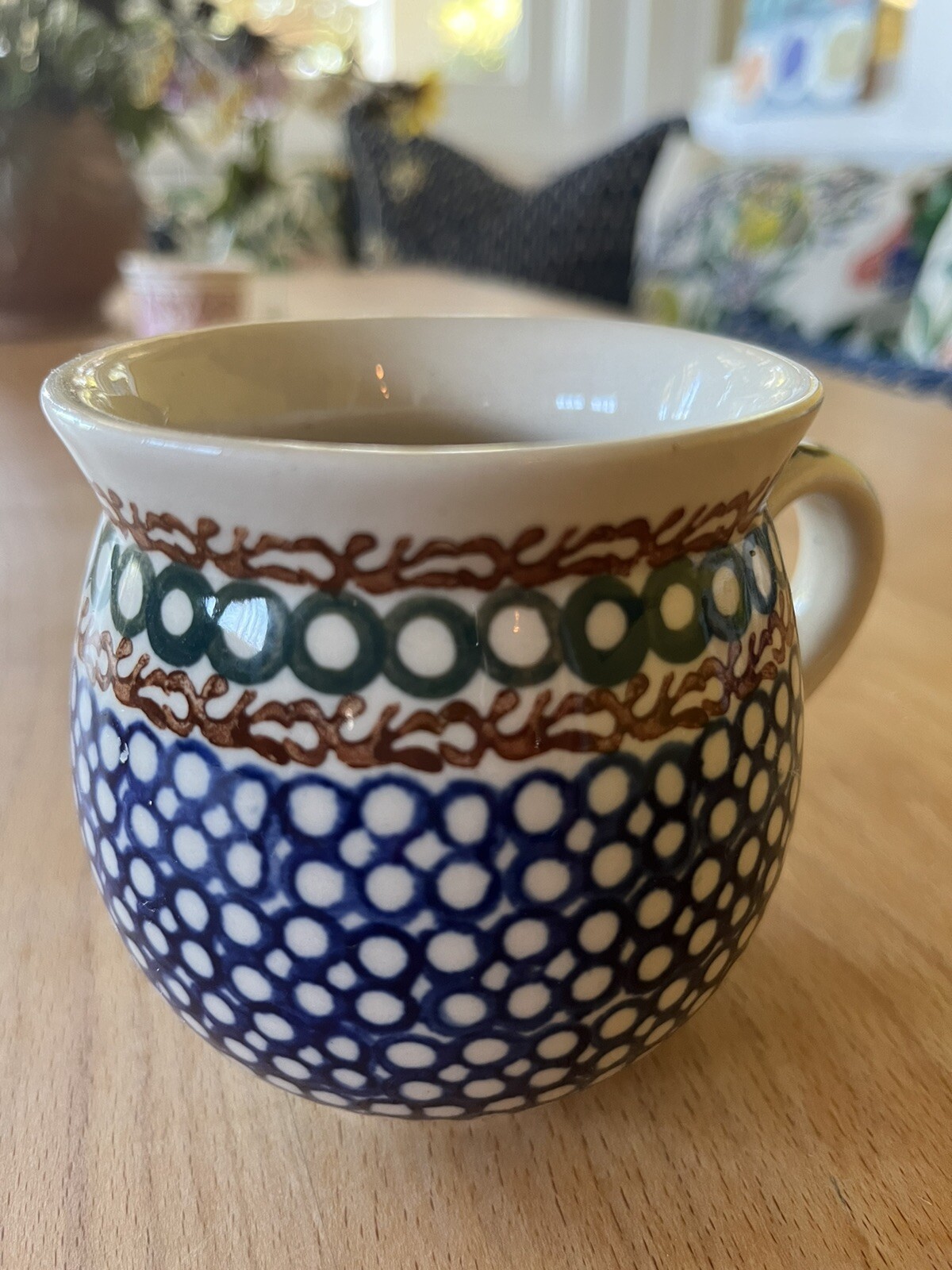 hand Made  painted poland zakłady ceramiczne boleslawiec Mug