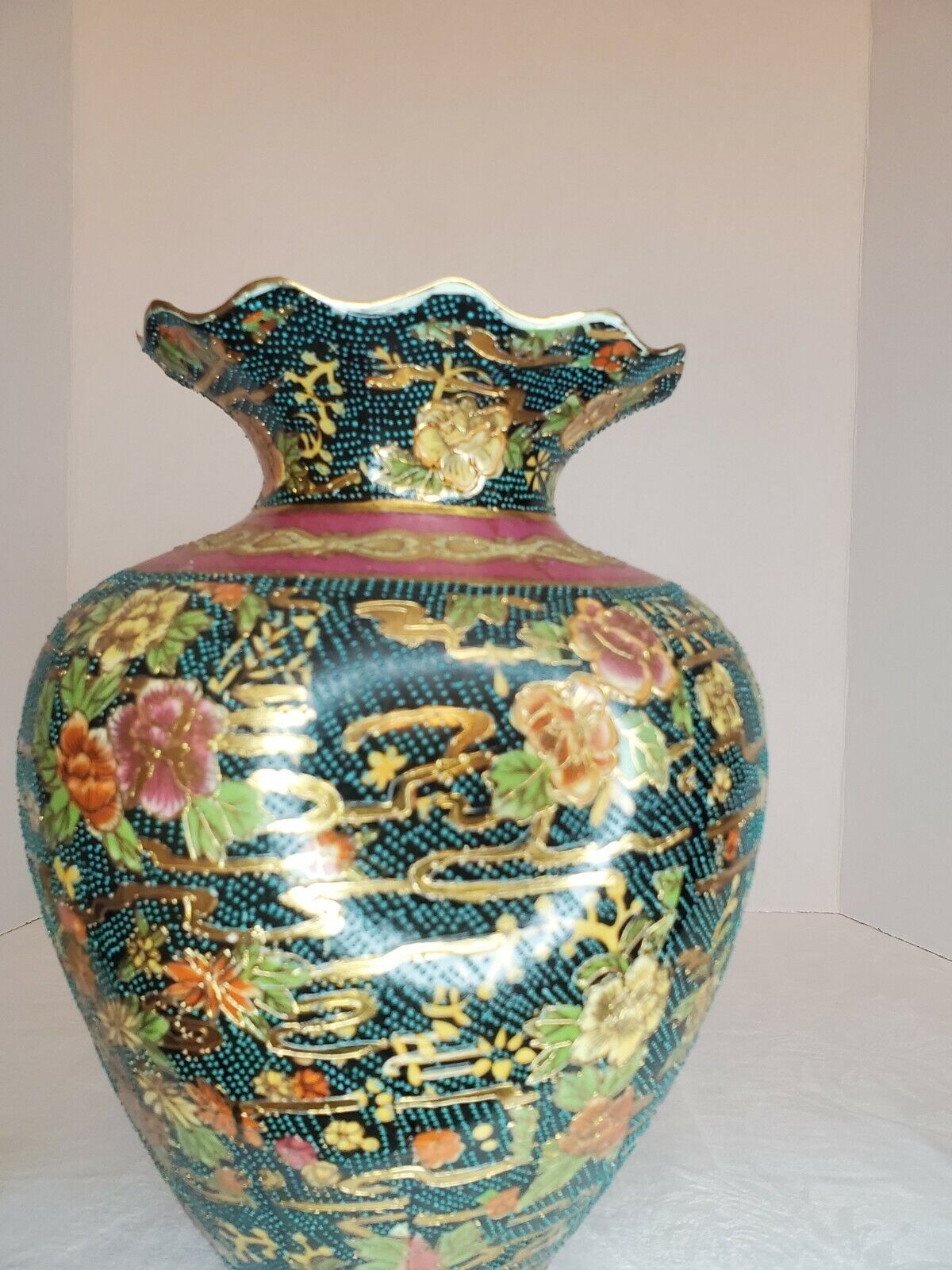 Asian Hand Painted Vase