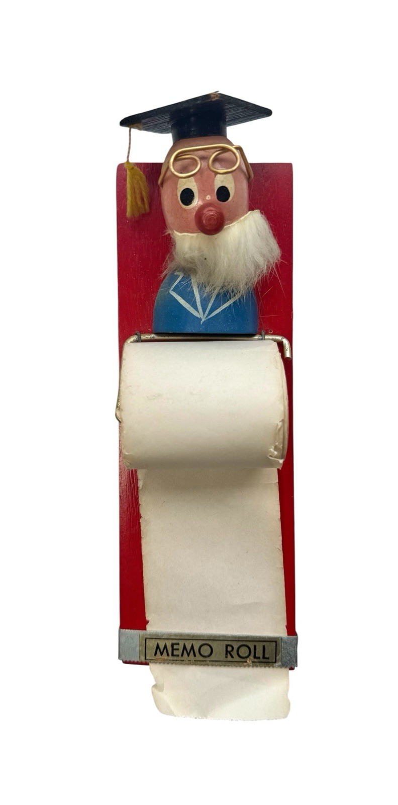 Vintage Memo Roll Wall Hanging Odd Graduate 
