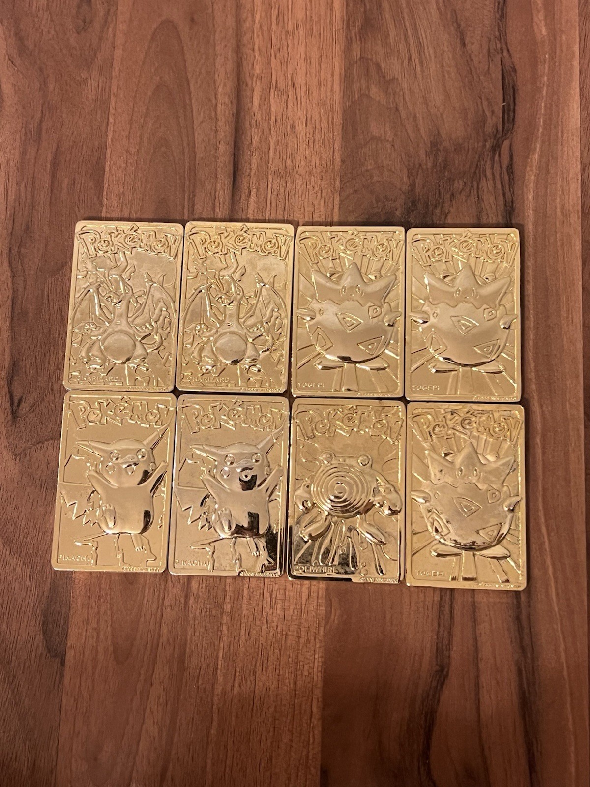 Vintage 1999 Pokémon Gold Metal Cards Lot of 8 23k Gold Burger King Collectibles Vintage 1999 Pokémon Gold Metal Cards Lot of 8 23k Gold Burger King Collectibles
