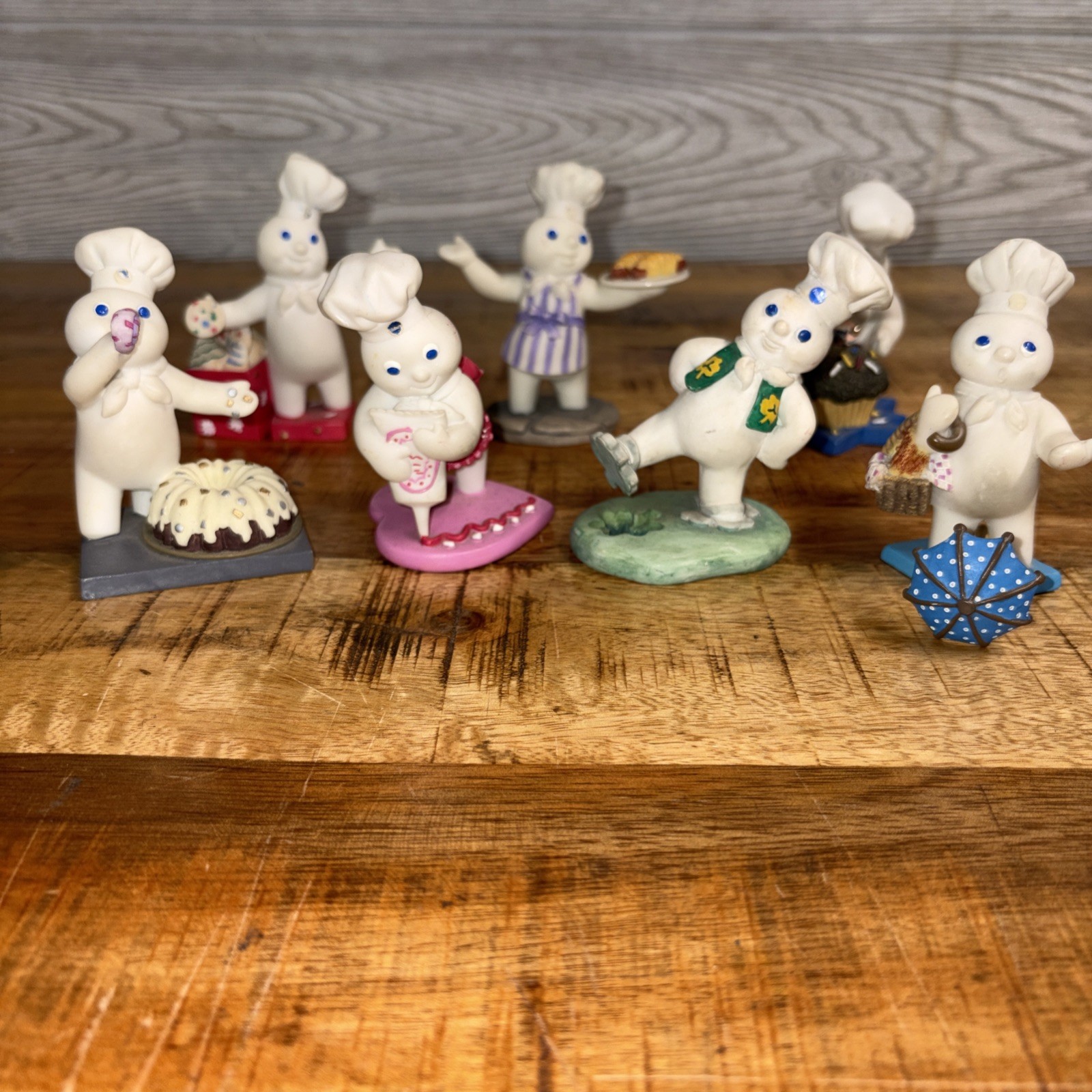 Pillsbury Doughboy Figurines Lot Danbury & Bradford Mint 1997 7 Months Pillsbury Doughboy Figurines Lot Danbury & Bradford Mint 1997 7 Months