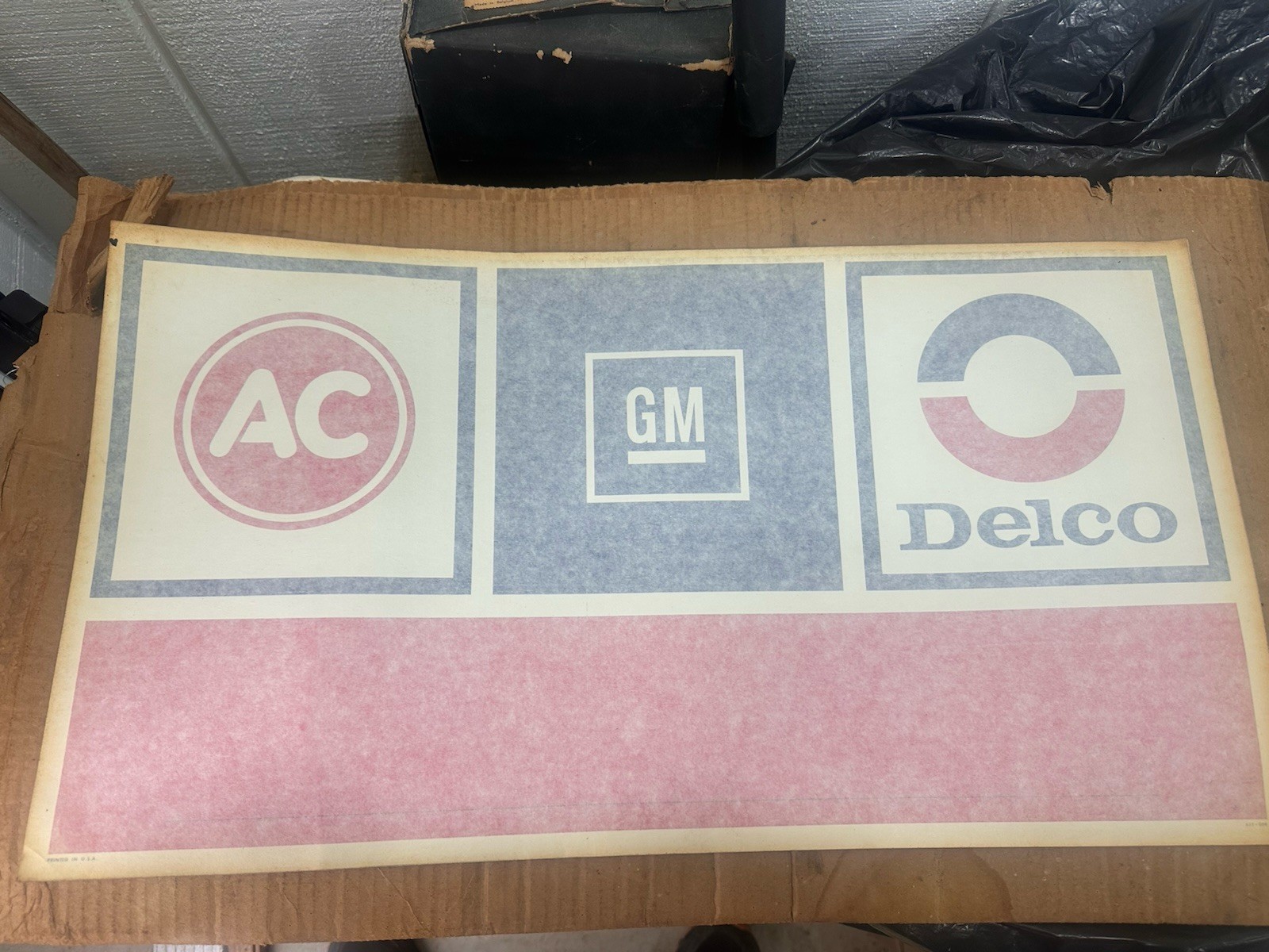 LARGE NOS Vintage DEALER Decal GM AC Delco