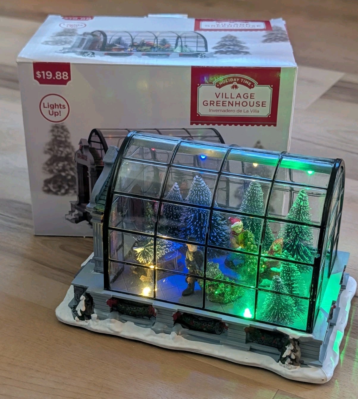 Holiday Time Light Up Village Greenhouse Christmas Village Tree Farm Cottagecore