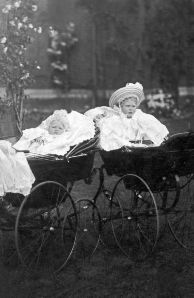 Prince Edward and his brother Prince Albert 1896 Old Photo
