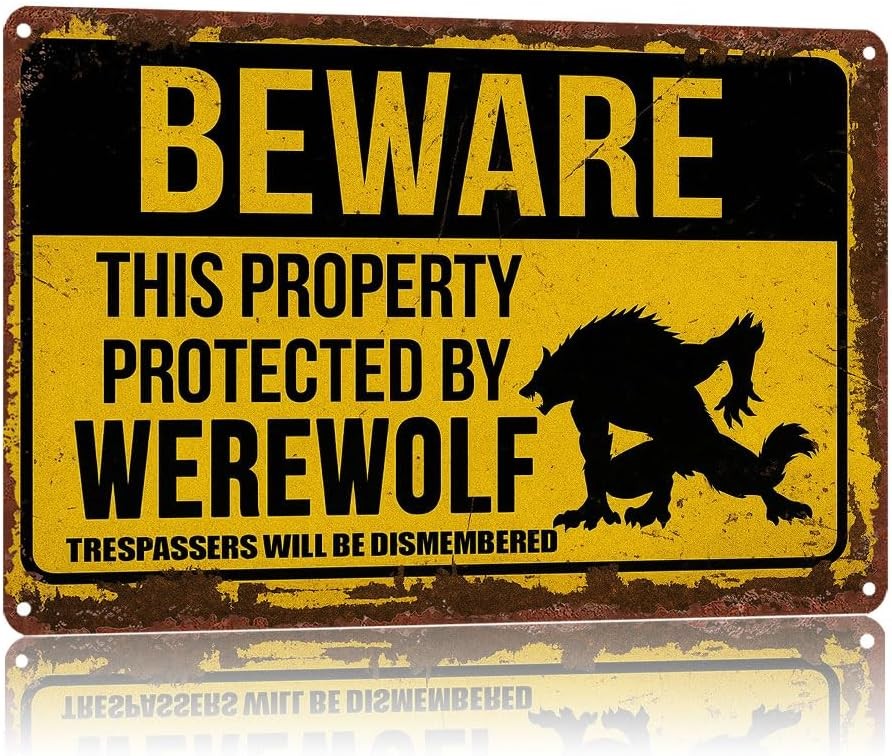 Werewolf Vintage Aluminum Print Poster Tin Metal Signs Home Décor 8x12