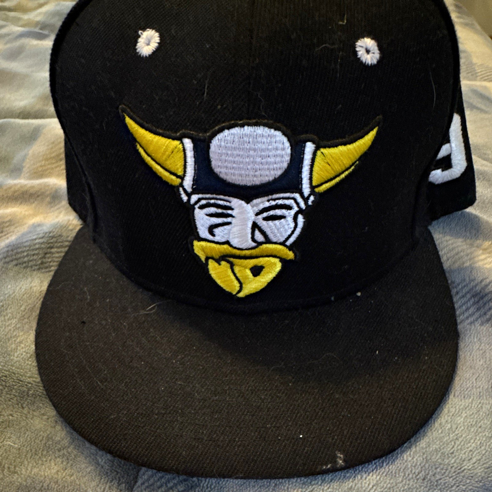 Hockey Iceland Embroidered Viking Black SnapBack Mighty Ducks D2