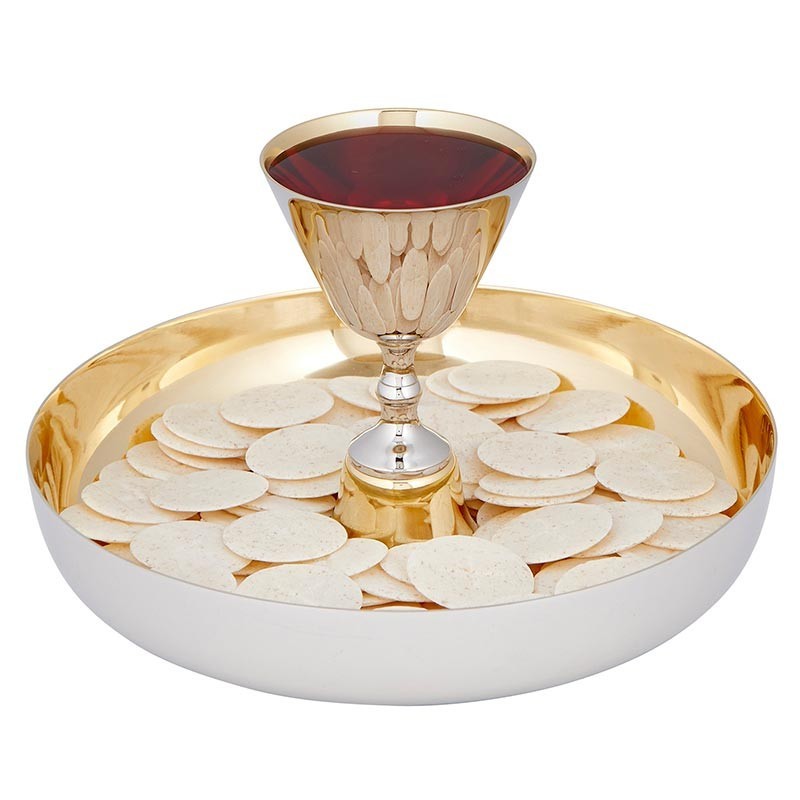Intinction Set Subury Brass Nickel Plated Christian Communion Collectible