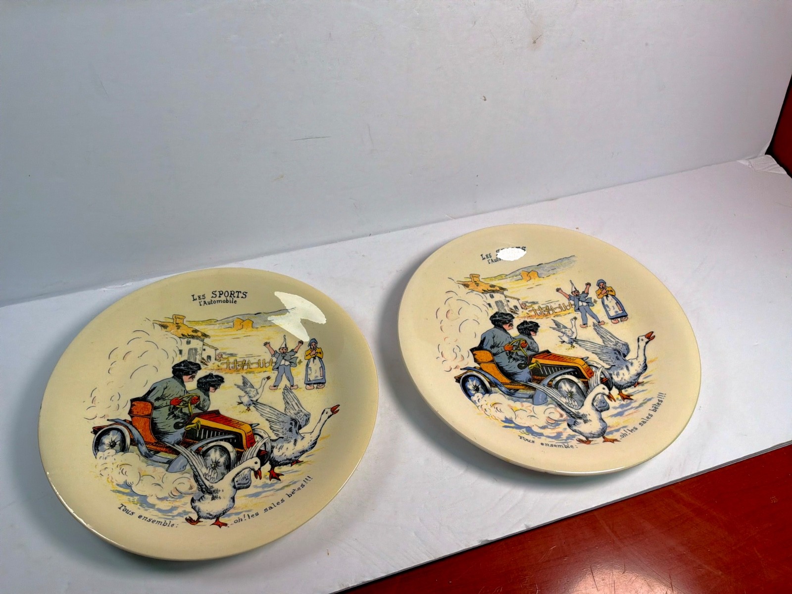 2 Antique 1920s Boch Freres La Louviere Belgium \
