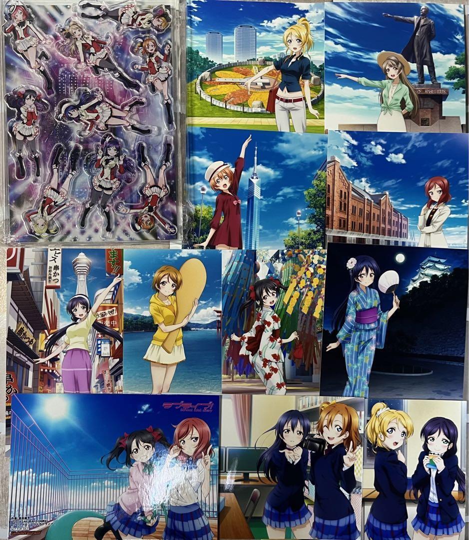 Love Live Goods lot set 11 Illustration card Acrylic panel stand On stage  