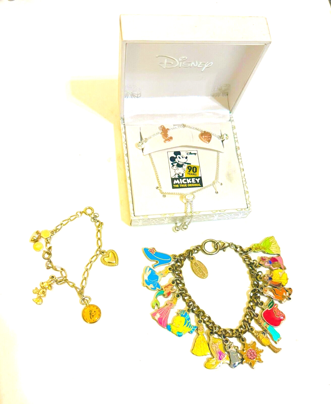 Vintage Modern Disney  Charm Bracelet Jewelry Lot  Disney Charm Bracelets