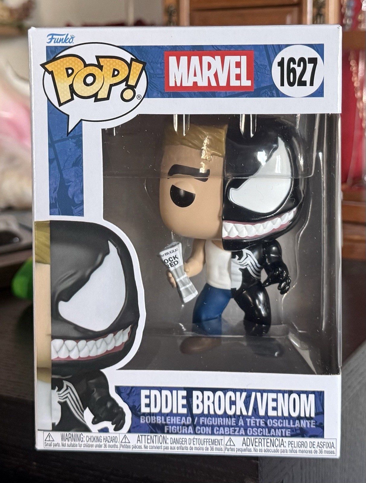 Funko POP Marvel: EDDIE BROCK/VENOM #1627 (Split Series) w/Protector IN HAND Funko POP Marvel: EDDIE BROCK/VENOM #1627 (Split Series) w/Protector IN HAND