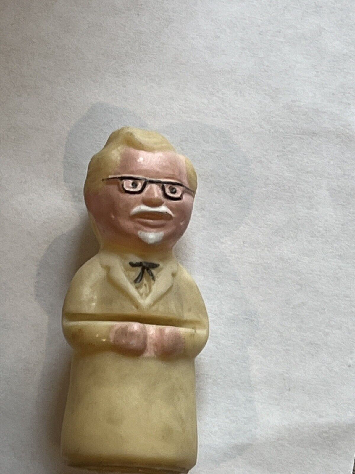 VERY Rare Vintage Colonel Sanders 2 1/4” Rubber Puppet Kentucky Fried Chicken