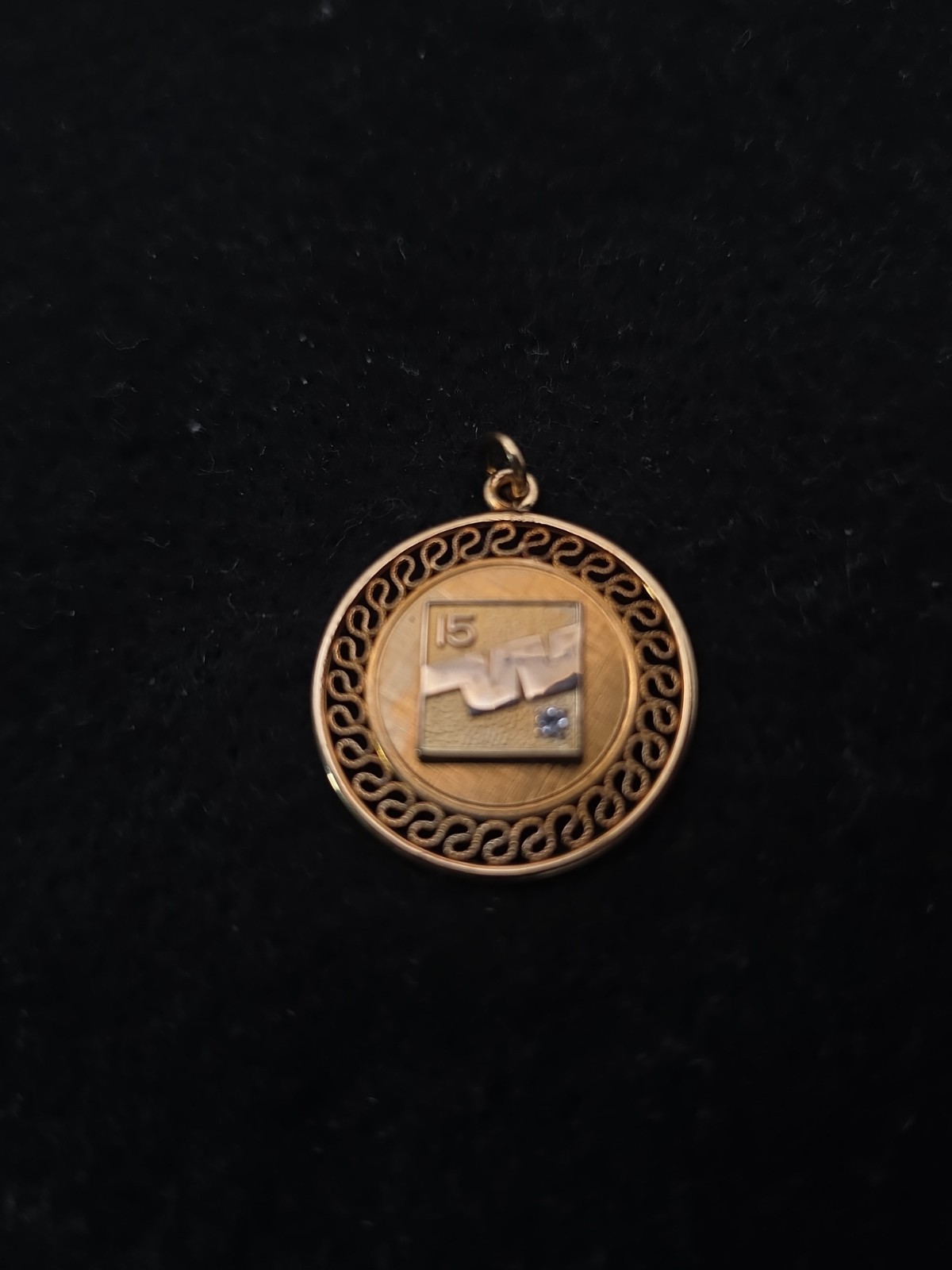 Western Air Lines 15 Year Service Pendant Diamond 12 K Gold Filled Western Air Lines 15 Year Service Pendant Diamond 12 K Gold Filled