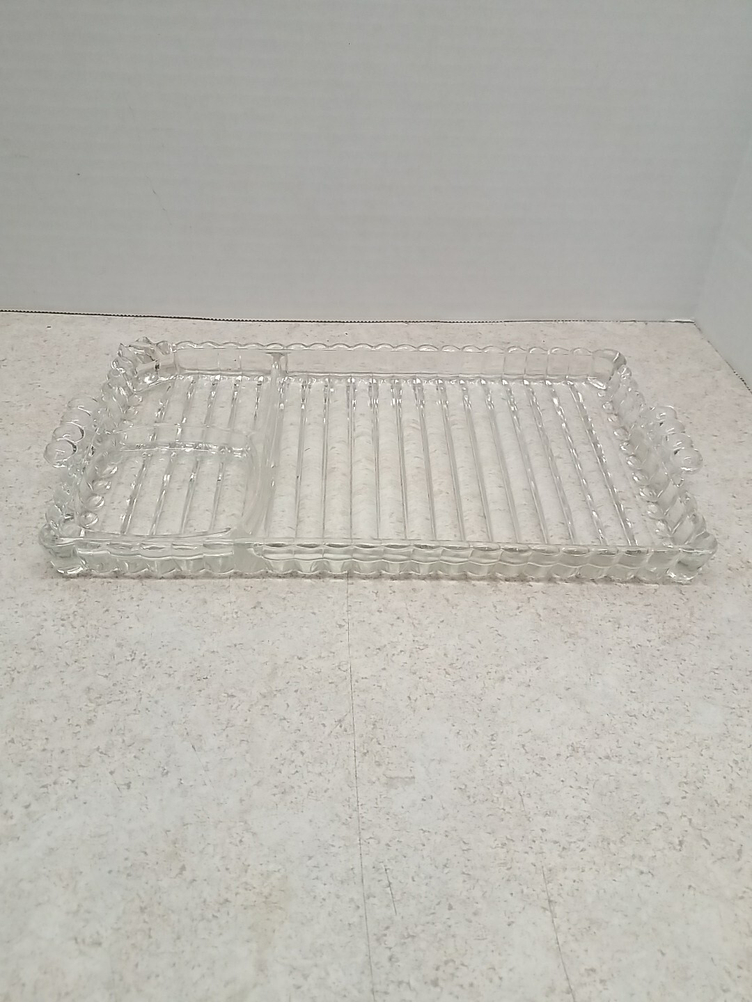 Vintage Compartment Tray Pressed Glass 11 Vintage Compartment Tray Pressed Glass 11