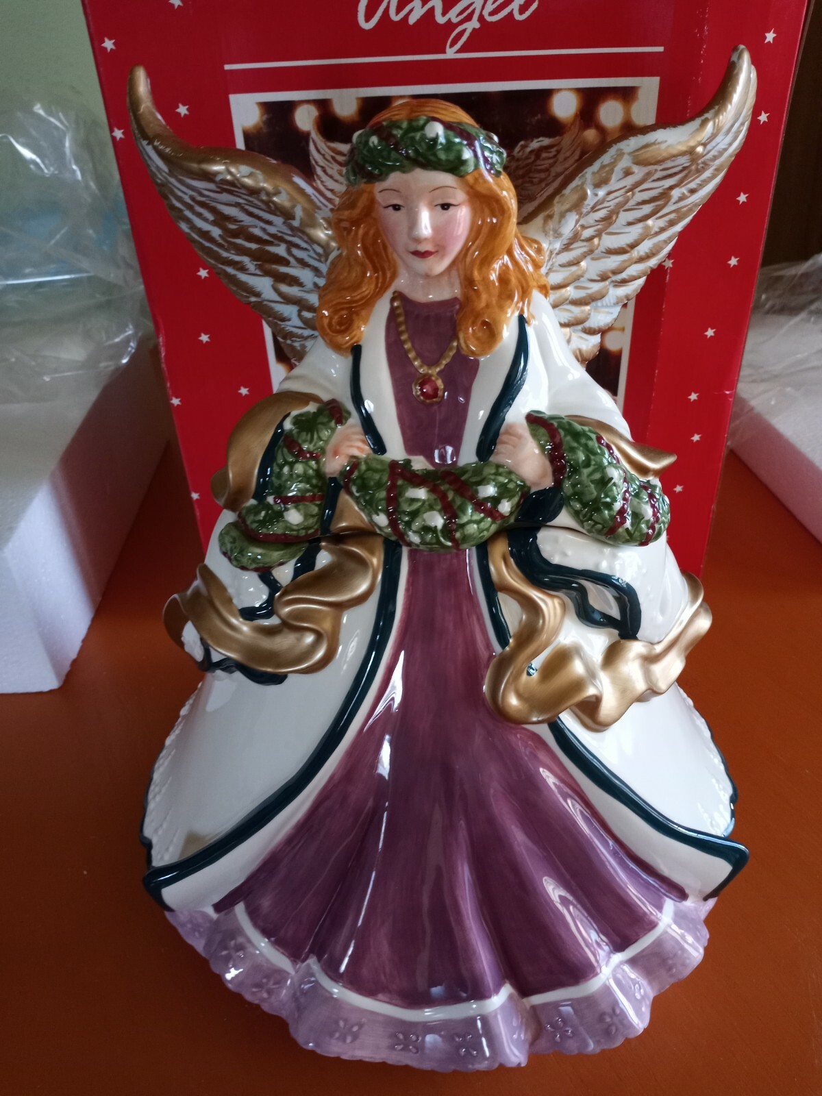 ATTN:COLLECTORS RETIRED Angel Goddess Cookie Jar JC Penney Ceramic Vintage 12.5
