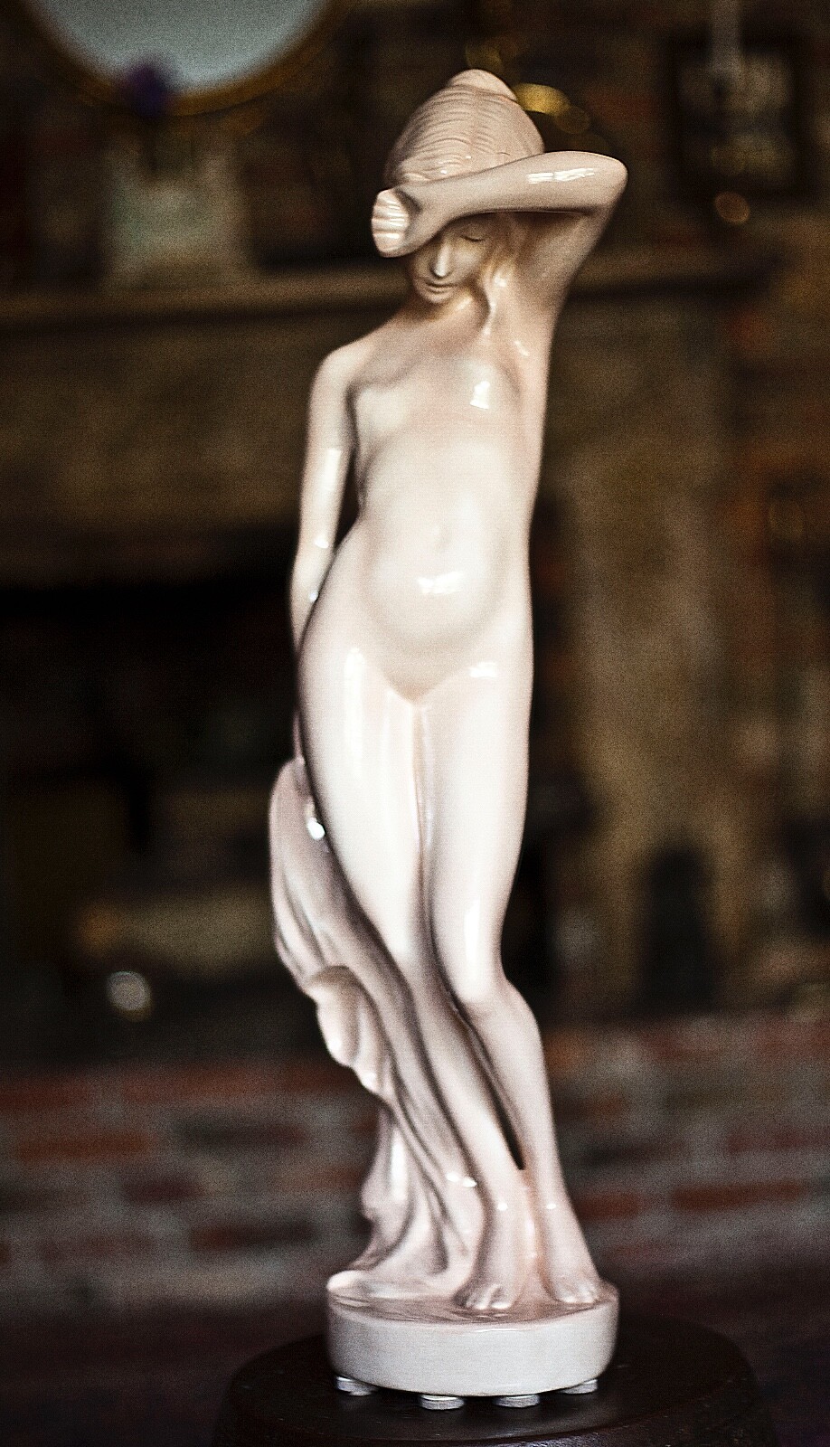 Vintage large beautiful ceramic porcelain female nude sculpture statue 25\