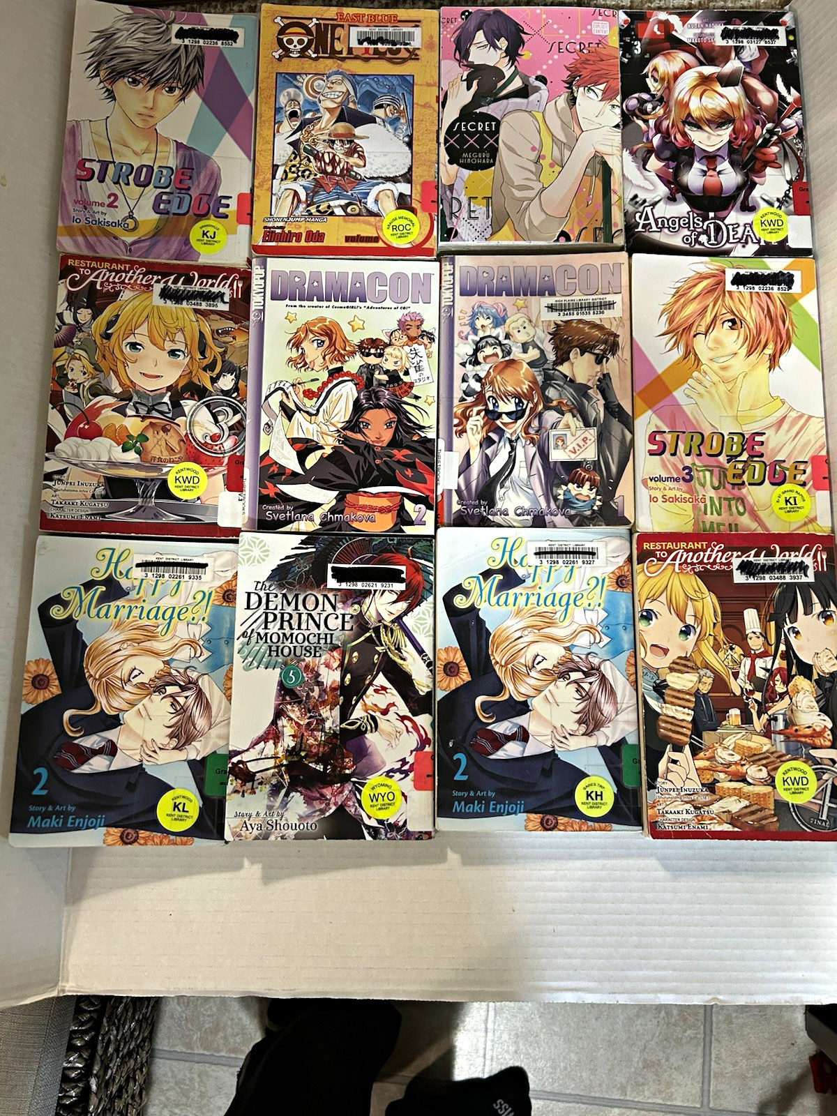 MANGA LOT, ex library books lot of 12 MANGA in varying conditions, MANGA LOT, ex library books lot of 12 MANGA in varying conditions,