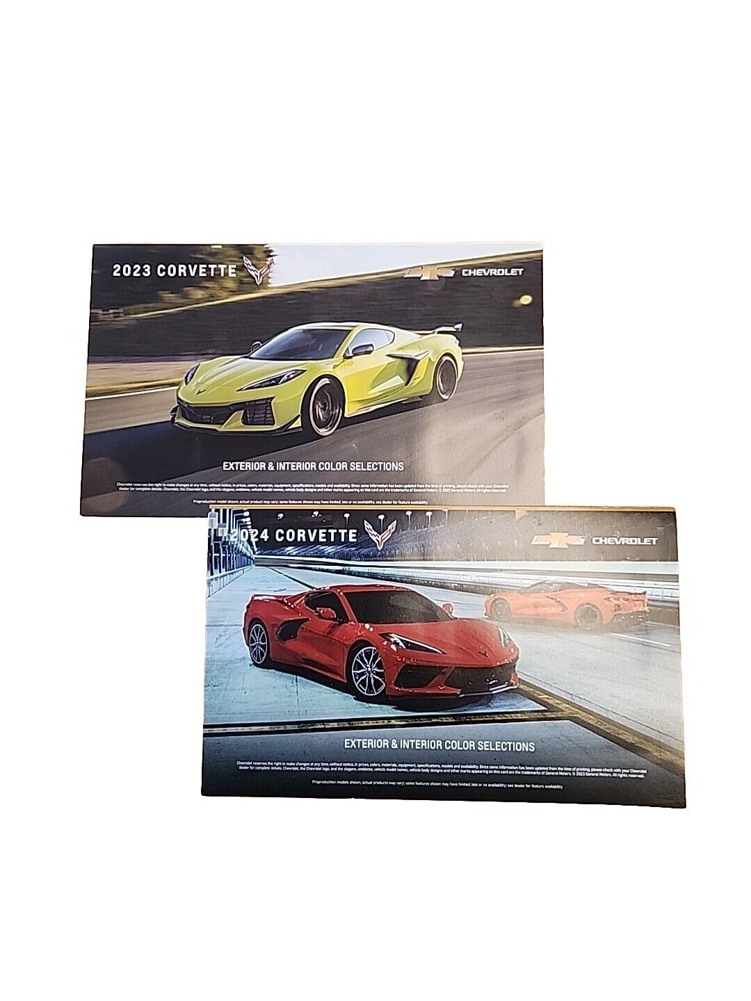 2024 & 2023 Chevrolet Corvette Interior/Exterior Color Selections Brochure C8 