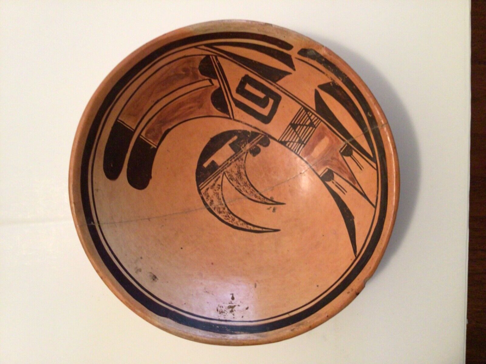EARLY HOPI BOWL  -  LIKELY NAMPEYO (1859-1942)  -  EARLY “HOPI VILLAGES” LABEL