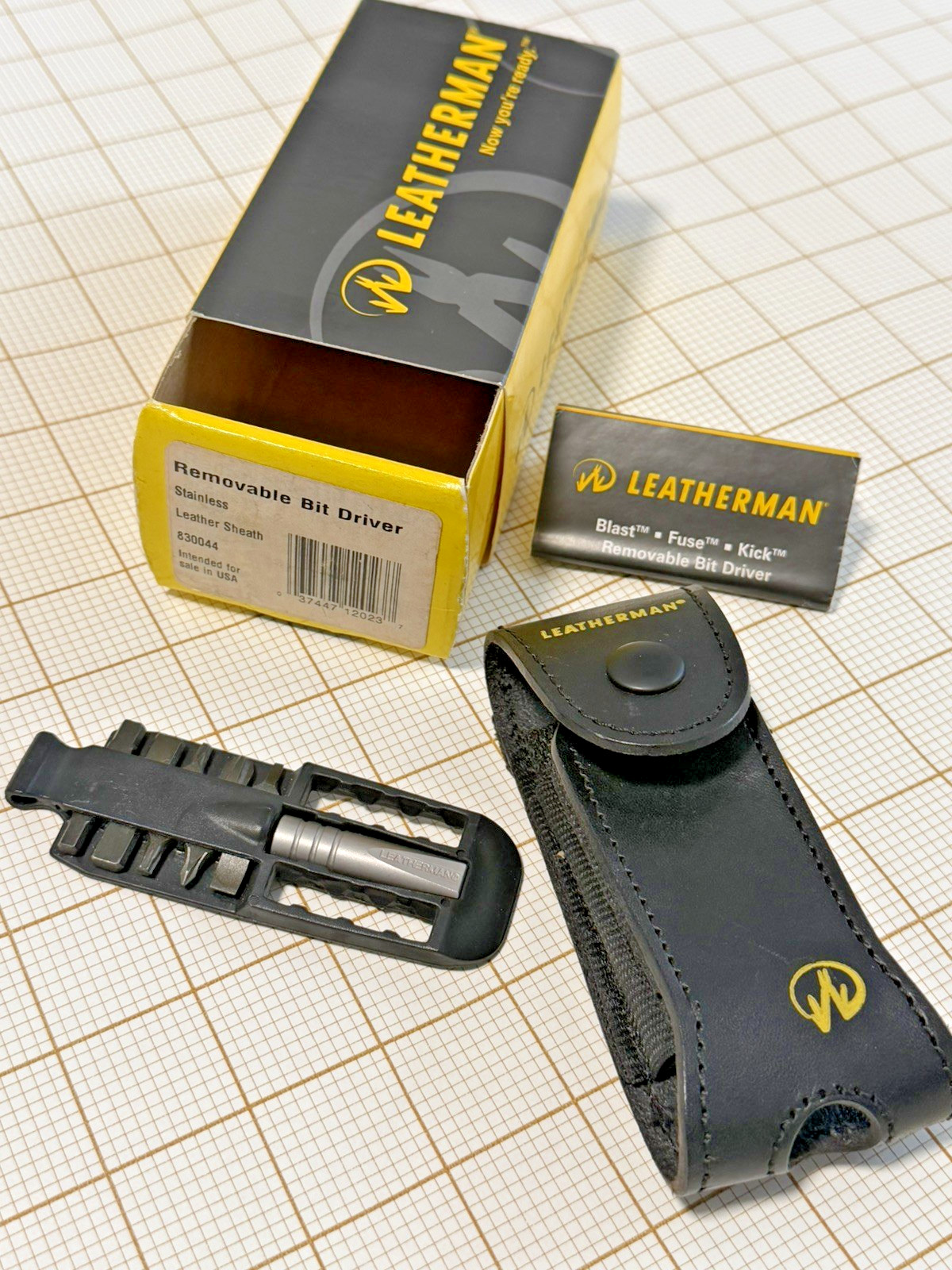 New Leatherman Removable Bit Driver IOB, New Leather Sheath